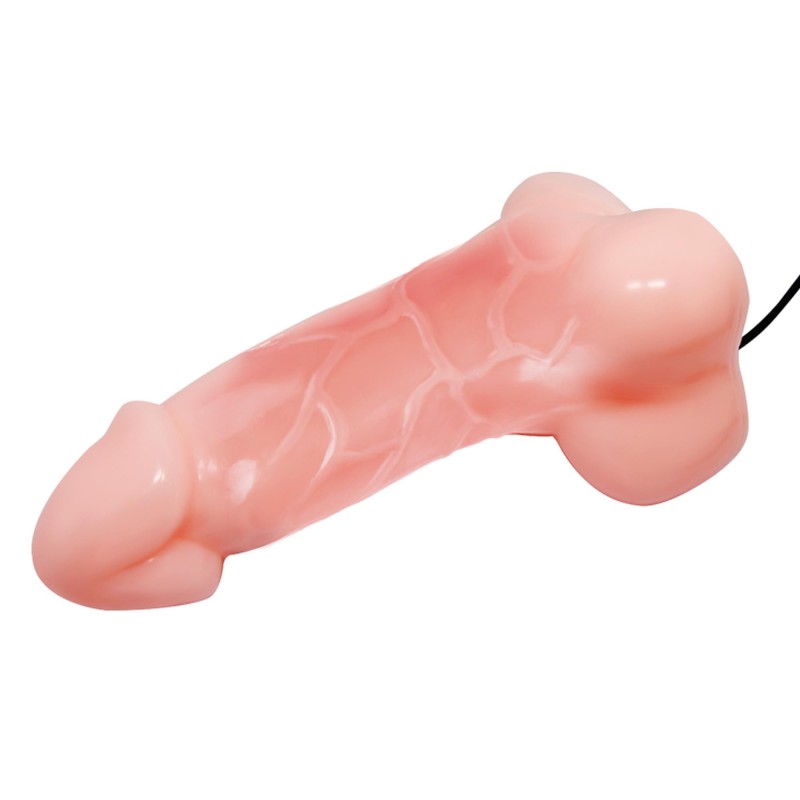 Żylaste dildo do penetracji z wibracjami 17 cm